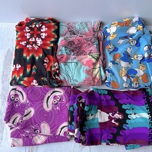 LuLaRoe leggings- Disney LOT OF 5 LEGGINGS